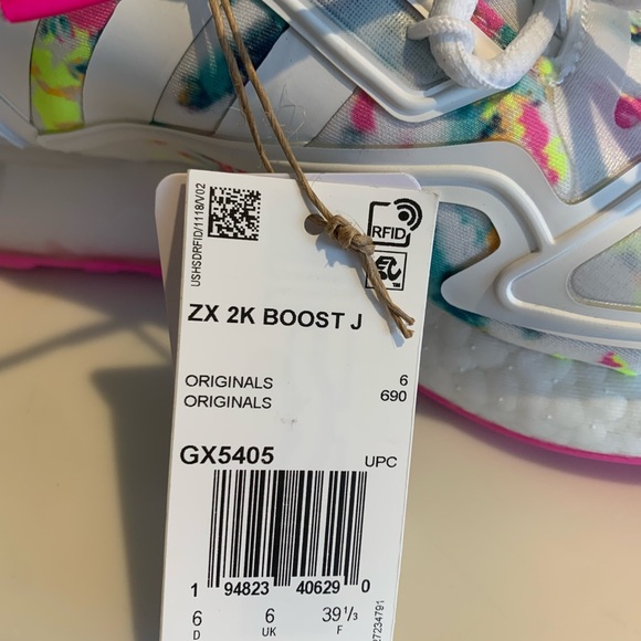 adidas running sneakers ZX 2K BOOST 6.5 youth or 8 Women’s WATERCOLOR - Picture 3 of 6